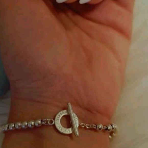 Authentic 925 Sterling Silver Tiffany beaded bracelet - Picture 3 of 4